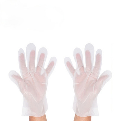 100 db Eldobható TPE kesztyű Élelmiszeripari Vendéglátás Barbecue Sűrített Olajálló Fodrász Tisztítókesztyű 2 Szín
