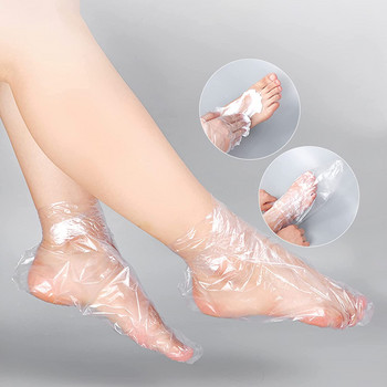 100 τμχ Πλαστικό προστατευτικό ποδιών Paraffin Wax Bath Liner Thermal Therapy Booties Cover for Foot Therabat Spa Women Socks Treatment