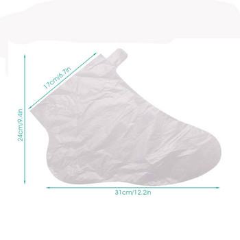 100 бр. Пластмасов протектор за крака Парафинова восъчна подложка за баня Thermal Therapy Booties Cover for Foot Therabath Spa Women Socks Treatment