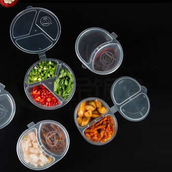 Φορητό κουτί συσκευασίας μιας χρήσης 10 τεμ. Πλαστικό πακέτο σάλτσας σε πακέτο Clear Food Μικρό κουτί με αρθρωτά καπάκια Δοχεία χρωστικής χρωστικής