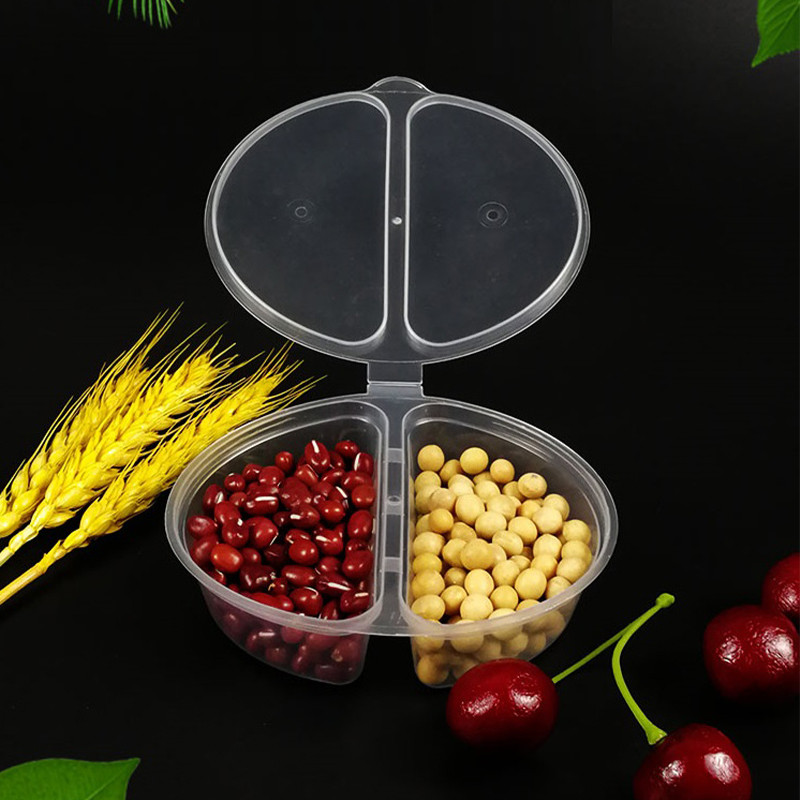 10 vnt. Nešiojama vienkartinė pakuotės dėžutė Plastikinis išsinešimui skirtas padažo puodelis Skaidrus maisto maža dėžutė su atlenkiamais dangteliais Pigmentinių dažų indai