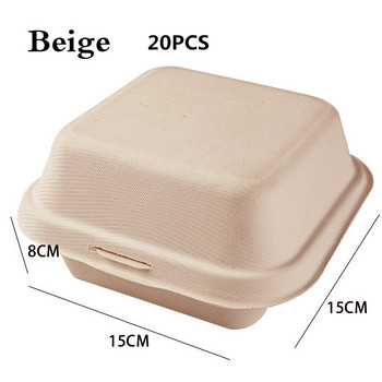 Bento Snack Lunchbox Кутии Контейнери за домашен десерт Купа за еднократна употреба 10/20 бр. Торта Бургер Храна Опаковка за печене в микровълнова фурна