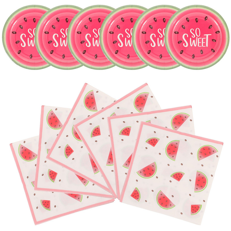 Dzimšanas dienas papīra krūzes Šķīvji Rozā galda piederumi Vakariņas Galda trauku komplekts Pusdienas Rotā salvešu piederumi Salvetes