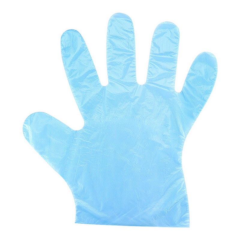 100/200/300pcs Μπλε διαφανή γάντια μιας χρήσης Πλαστικά γάντια μιας χρήσης για την παραγωγή βιομηχανίας τροφίμων Dropshipping
