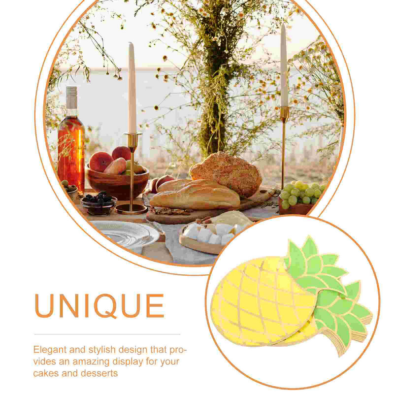 Lėkštės Lėkštės Vakarėlis Ananasų Vienkartiniai padėklai Desertų serviravimo popierius Tropical Luau Padėklas Vakarienė Sausainiai Vasaros reikmenys Dekoracijos