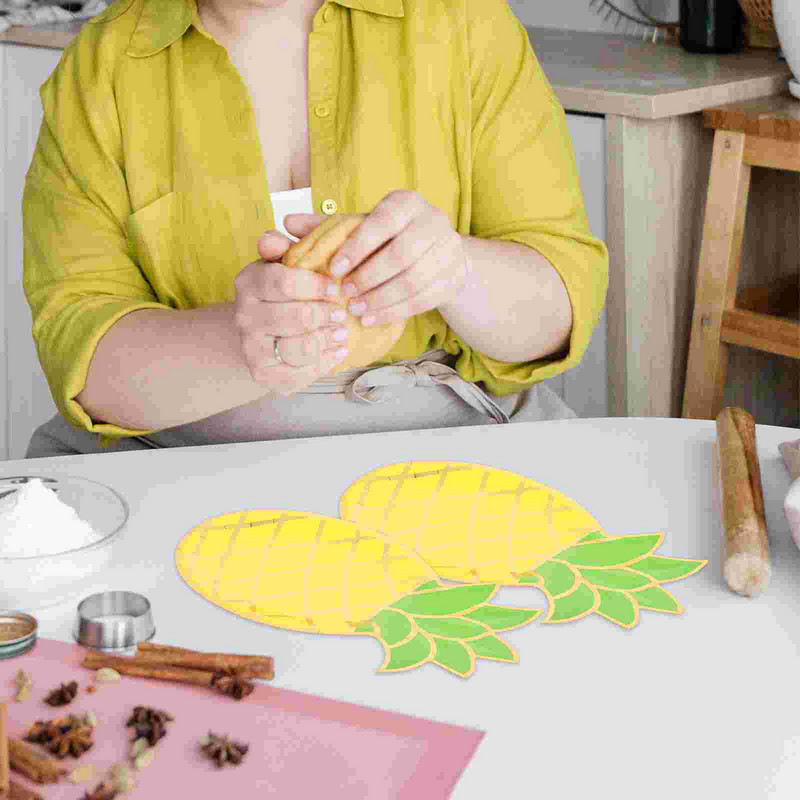 Lėkštės Lėkštės Vakarėlis Ananasų Vienkartiniai padėklai Desertų serviravimo popierius Tropical Luau Padėklas Vakarienė Sausainiai Vasaros reikmenys Dekoracijos