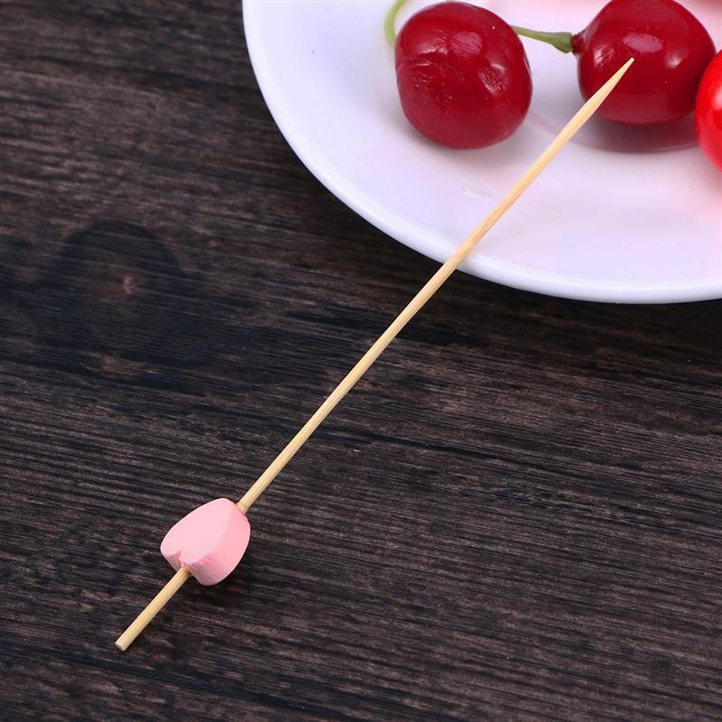 100 τμχ 12 εκ. Κοκτέιλ Επιλογές Δημιουργικές Χειροποίητες Σχήμα Καρδιά Χάντρες Ορεκτικά Οδοντογλυφίδες Φρούτων Προμήθειες Χριστουγεννιάτικου Γάμου