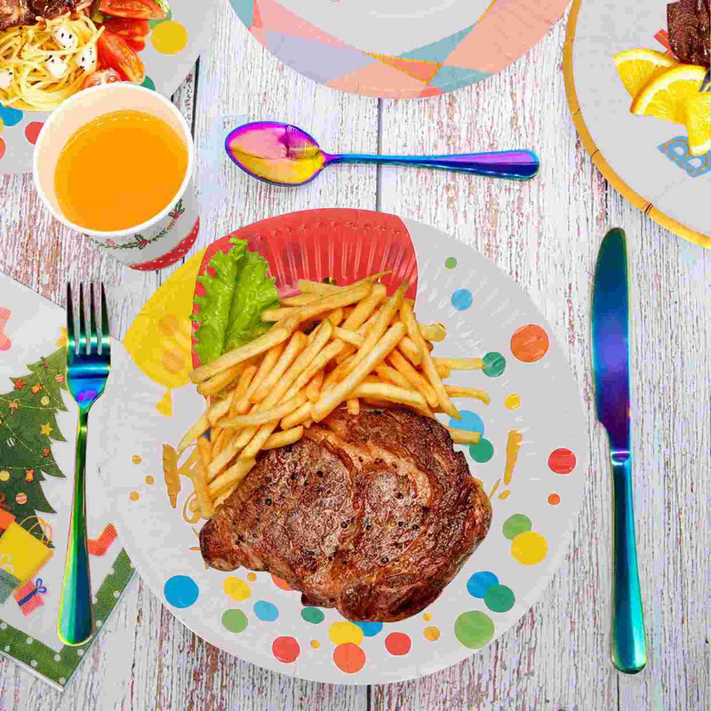 30 бр. Чиния за рожден ден Детски печатни хартиени чинии Парти сватбена торта Човек кръгъл