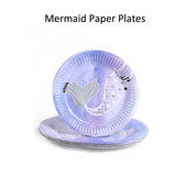Jednokratno posuđe Mermaid Papirnati tanjur s printom vrućeg zlata Tanjur za tortu za vjenčanje Tanjur za slatku večeru za rođendansku zabavu