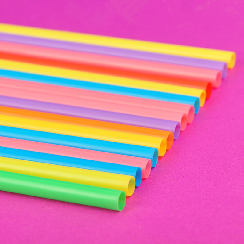 100 db 26 cm Színes eldobható műanyag ívelt szívószálak Esküvői Születésnapi Party Dekoráció Bár Ital Kiegészítők Barkács anyag