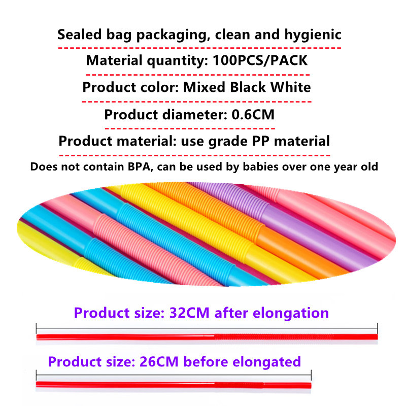 100 db 26 cm Színes eldobható műanyag ívelt szívószálak Esküvői Születésnapi Party Dekoráció Bár Ital Kiegészítők Barkács anyag