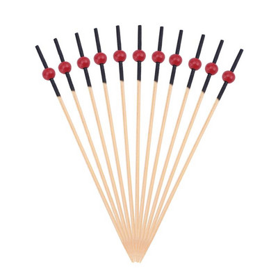 100 vnt. 12 cm kokteilių krapštukai Kūrybiški rankų darbo apvalūs karoliukai Užkandžių krapštukai Vaisiai dantų krapštukai Vestuvių reikmenys