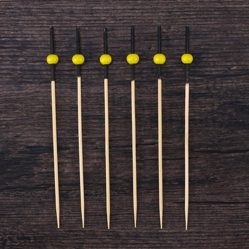 100 vnt. 12 cm kokteilių krapštukai Kūrybiški rankų darbo apvalūs karoliukai Užkandžių krapštukai Vaisiai dantų krapštukai Vestuvių reikmenys