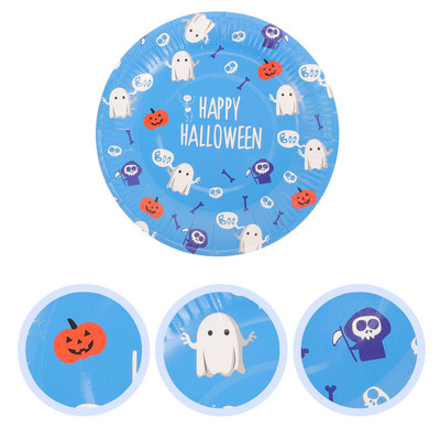 8gab Helovīna šķīvji Vienreizlietojamie šķīvji ballītēm Desertu šķīvji ballīšu piederumi