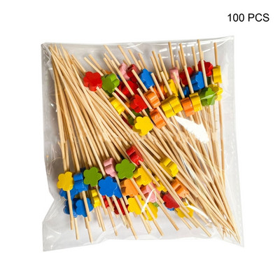 100 vnt Muffin daržovių lazdelės kokteilių dantų krapštukai širdies formos medžio medžiaga