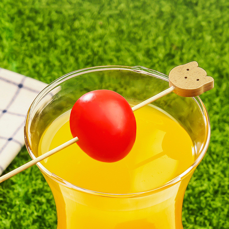 50 gab. Zobu bakstāmie vienreizējās lietošanas bambusa bufetes tipa ēdienu dakšiņas deserta augļu dakšiņas dzimšanas dienas kāzu ballītei vienreizējās lietošanas dakšiņas