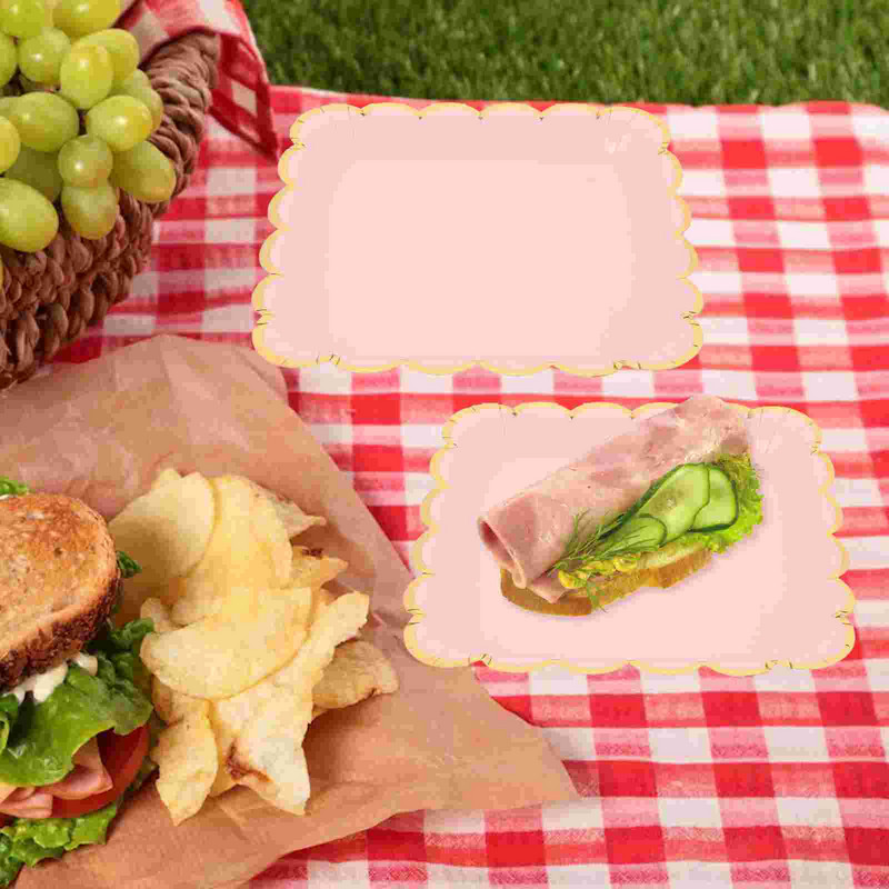 20 gab. Papīra šķīvji Biezie salātu šķīvji Ēdienu trauki Pusītēm Vakariņu šķīvji ballītēm mājas virtuvei