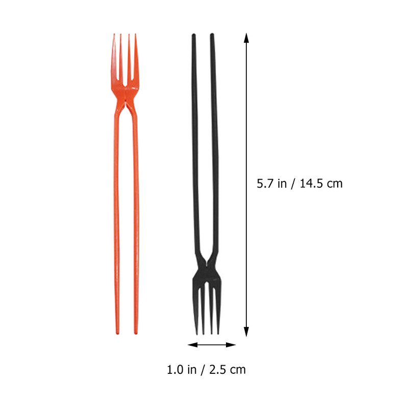 Galda piederumu komplekts Pikniks Divi-vienā Irbulīša dakša Virtuves galda piederumi 2-in-1 Pārnēsājami integrēti vienreizlietojami plastmasas trauki