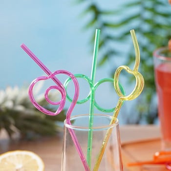 10 бр. Crazy Curly Straws Еднократни сувенири за парти Тръба за пиене Цветни усукани сламки за деца Carnival Bar Restaurant Straws