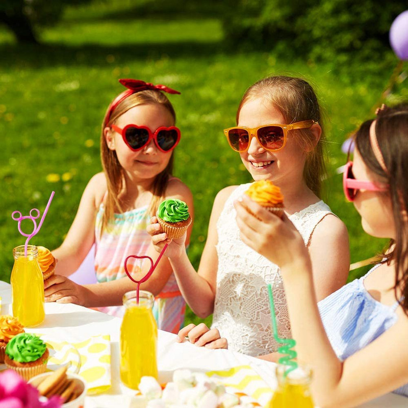 10 gab. Traki cirtaini salmiņi vienreizlietojamie ballīšu labvēlīgie dzeršanas caurules krāsaini savīti salmiņi bērniem karnevāla bāra restorāna salmiņi