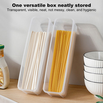 Кухненски контейнер за спагети с юфка Домакинска кутия за съхранение на зърнени храни с капак Кутия за спагети Кухненски контейнер за храна