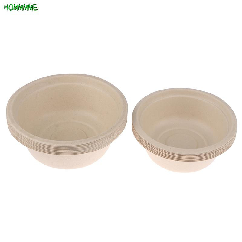 Κουζίνα 10 τμχ Βραδινό Πιάτο φαγητού Μεσημεριανό Διασπώμενο Εστιατόριο Χάρτινα Δοχεία Μπολ Για Κουτί Επιτραπέζια σκεύη 350ml/500ml