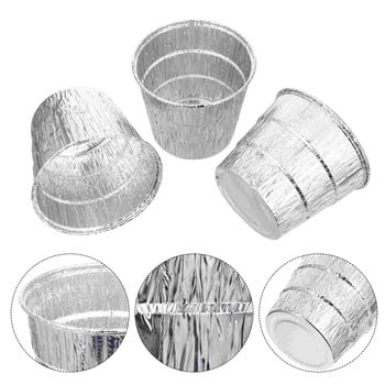 12 τμχ Δίσκος Mini Buckets BBQ Liners Oil Barrel Επαγγελματικό φύλλο αλουμινίου μίας χρήσης Ανταλλακτική επένδυση πέλλετ