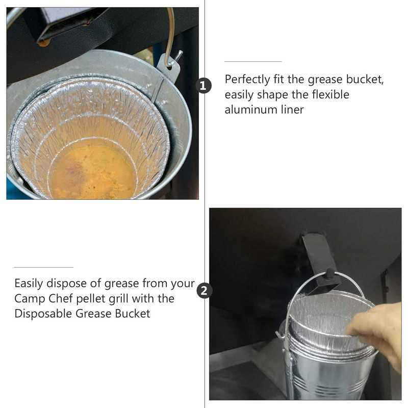 Eļļas folijas oderējums Vienreizējās lietošanas konteineri Vienreizējās lietošanas oderējuma nomaiņa Profesionāli cinkota dzelzs kausa skārda ieliktņi āra