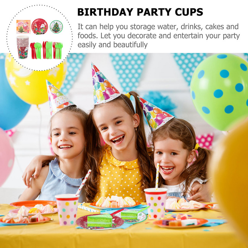 1 rinkinys 20 vnt Kalėdų teminio vakarėlio popierinės lėkštės (įvairių spalvų)