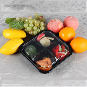 5 τμχ Δοχεία προετοιμασίας γευμάτων με καπάκι Δοχεία αποθήκευσης Κέικ Κουτί αποθήκευσης φρούτων Bento Box για επιδόρπια Φρούτα