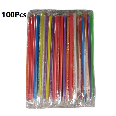 Pai de unica folosinta Paie din plastic Paie pentru ceai cu bule Accesorii de bucatarie pentru bauturi Pipe Tuburi pentru cocktail pentru petreceri de gaina 100 buc