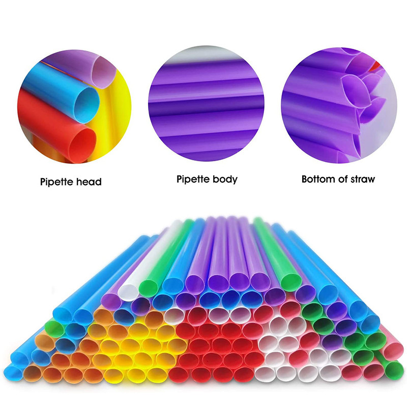 Pai de unica folosinta Paie din plastic Paie pentru ceai cu bule Accesorii de bucatarie pentru bauturi Pipe Tuburi pentru cocktail pentru petreceri de gaina 100 buc