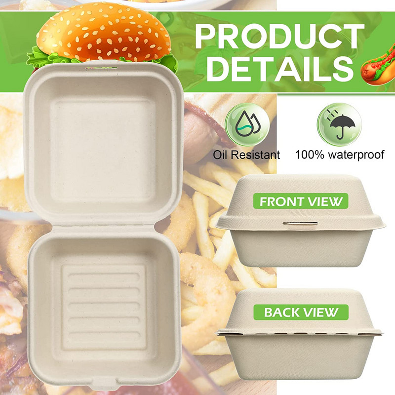 10 vnt. vienkartiniai „Bento“ maisto konteineriai „Kvadratinė Bento“ priešpiečių dėžutė Vaisių mėsainių pyrago patiekalų paruošimo pakavimo maisto talpa