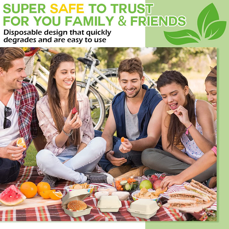 10 vnt. vienkartiniai „Bento“ maisto konteineriai „Kvadratinė Bento“ priešpiečių dėžutė Vaisių mėsainių pyrago patiekalų paruošimo pakavimo maisto talpa