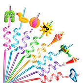 Kreatív spirálparti szívószálak, gyönyörű megjelenésű, felkavaró szívószálak tea-kávézó kollégiumi otthonokhoz UD88