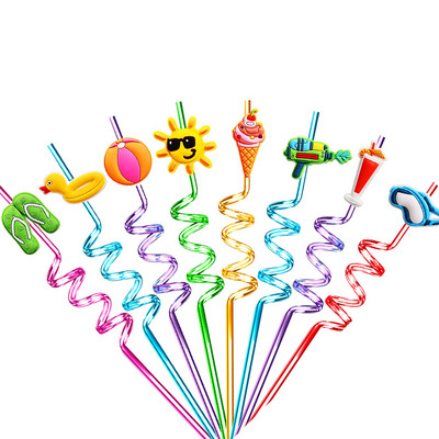 Kreatív spirálparti szívószálak, gyönyörű megjelenésű, felkavaró szívószálak tea-kávézó kollégiumi otthonokhoz UD88