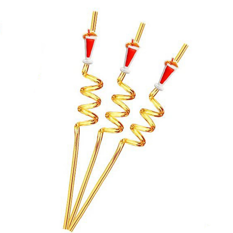 Kreatív spirálparti szívószálak, gyönyörű megjelenésű, felkavaró szívószálak tea-kávézó kollégiumi otthonokhoz UD88