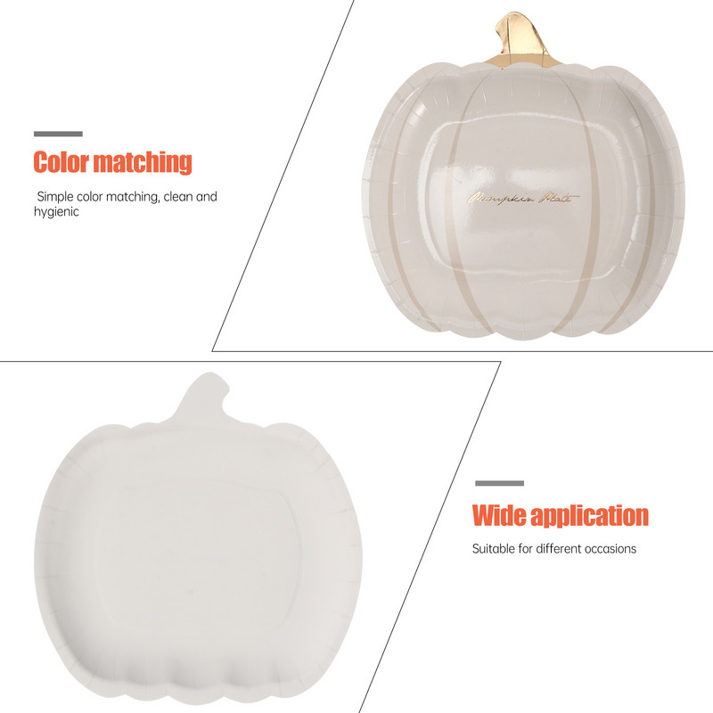 Χάρτινη παλέτα κολοκύθας Halloween Σχήμα πιάτου θήκης δοχείων τροφίμων