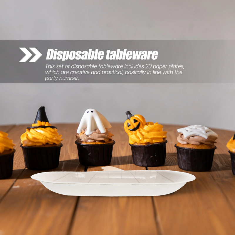 Χάρτινη παλέτα κολοκύθας Halloween Σχήμα πιάτου θήκης δοχείων τροφίμων