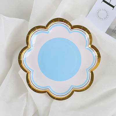 10gab/partija Vienreizējās lietošanas paplātes Papīra diski Mežģīņu šķīvis Kāzu Ziemassvētku piederumi Deserta kūka Cepumi Vienreizlietojamie trauki