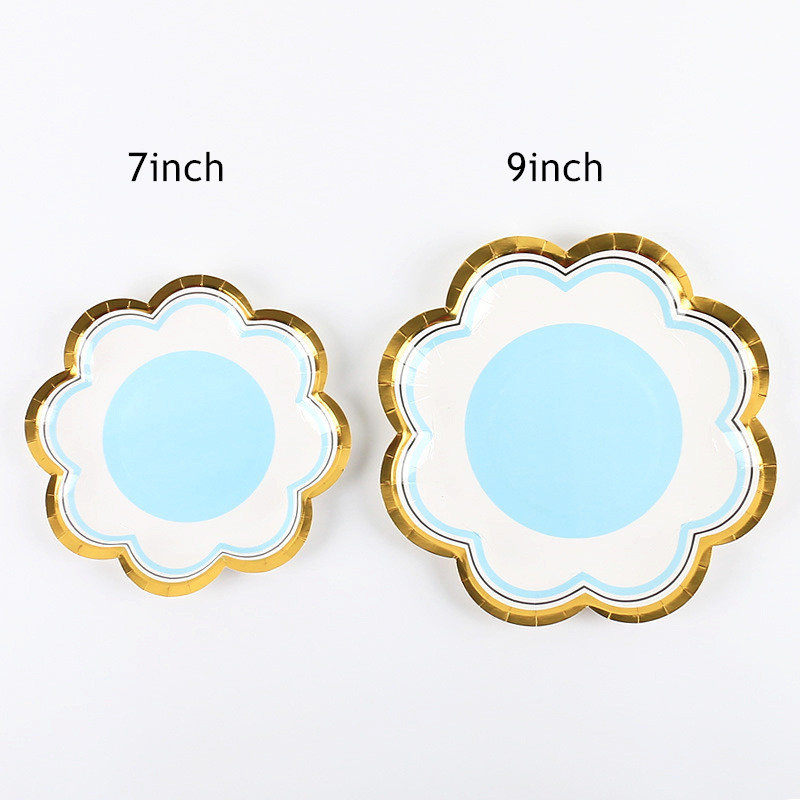 10gab/partija Vienreizējās lietošanas paplātes Papīra diski Mežģīņu šķīvis Kāzu Ziemassvētku piederumi Deserta kūka Cepumi Vienreizlietojamie trauki