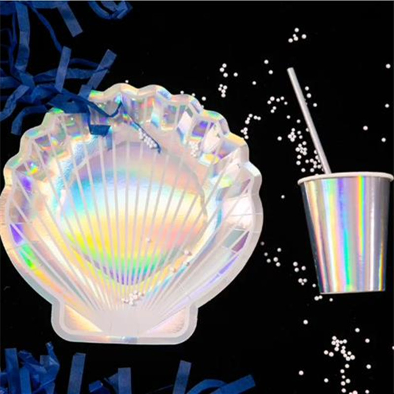 8Gb vienreizējās lietošanas viesību paplāte Ziemassvētku Jaungada lāzera apvalka formas vakariņu šķīvis grila ballītes dekorēšana mājām