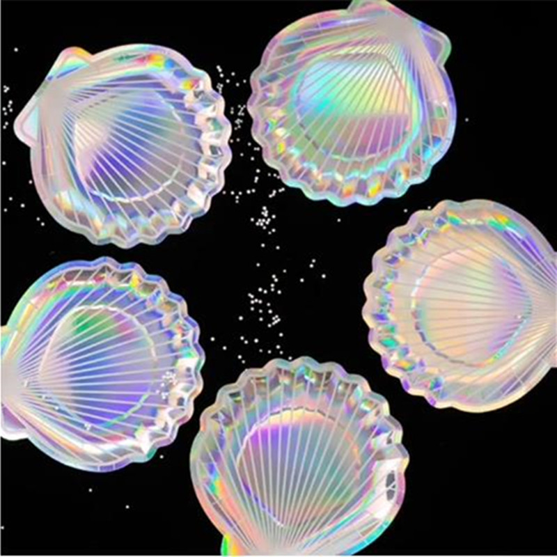 8Gb vienreizējās lietošanas viesību paplāte Ziemassvētku Jaungada lāzera apvalka formas vakariņu šķīvis grila ballītes dekorēšana mājām