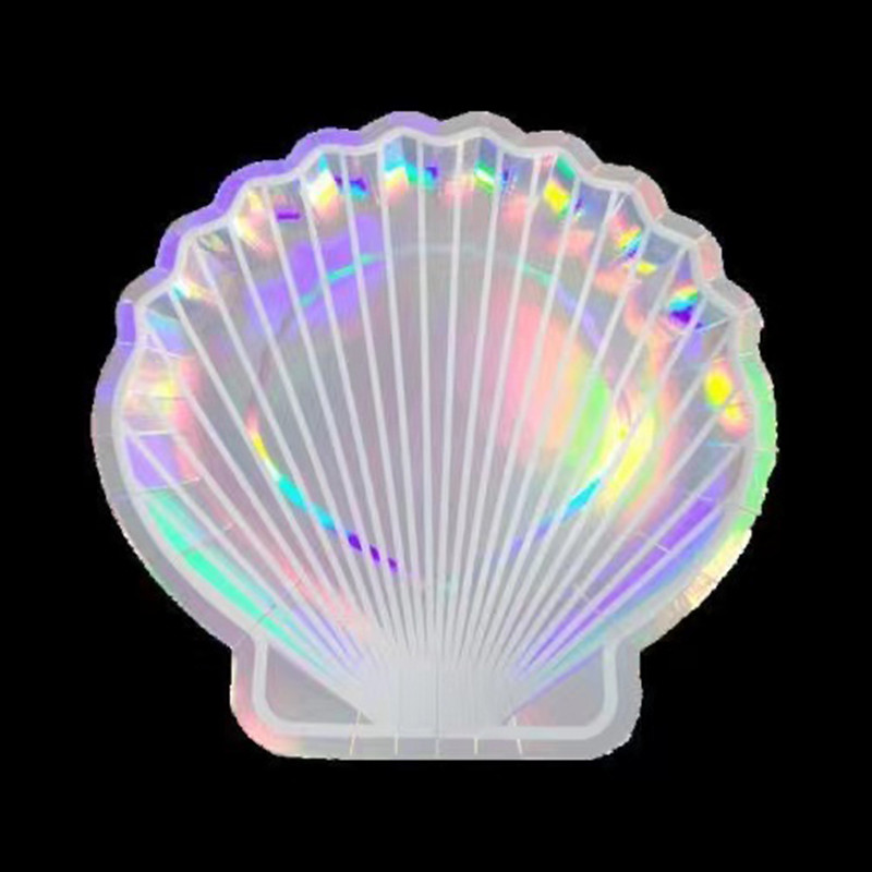 8Gb vienreizējās lietošanas viesību paplāte Ziemassvētku Jaungada lāzera apvalka formas vakariņu šķīvis grila ballītes dekorēšana mājām