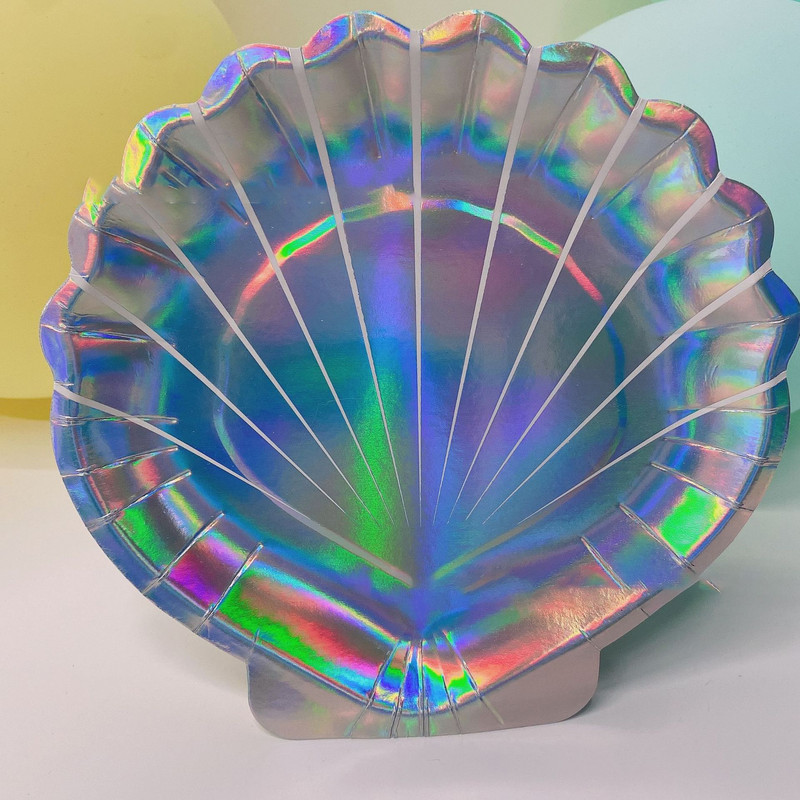 8Gb vienreizējās lietošanas viesību paplāte Ziemassvētku Jaungada lāzera apvalka formas vakariņu šķīvis grila ballītes dekorēšana mājām