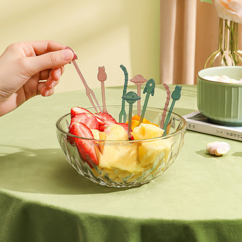 36 τμχ Πλαστικό διαφανές πιρούνι Gadgets κουζίνας για κέικ ραβδί φρούτων πιρούνια γεύματος για παιδιά Kawaii μιας χρήσης πιρούνι φρούτων
