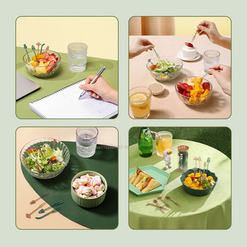 36 τμχ Πλαστικό διαφανές πιρούνι Gadgets κουζίνας για κέικ ραβδί φρούτων πιρούνια γεύματος για παιδιά Kawaii μιας χρήσης πιρούνι φρούτων