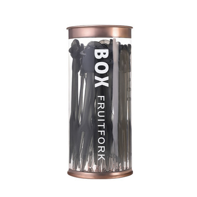 36gab plastmasas caurspīdīga dakša virtuves sīkrīki kūka deserts augļu pusdienu dakšiņas bērniem Kawaii vienreizējās lietošanas augļu dakša