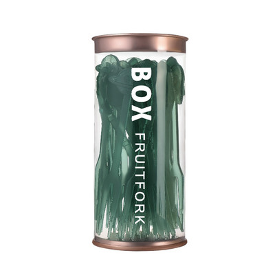 36gab plastmasas caurspīdīga dakša virtuves sīkrīki kūka deserts augļu pusdienu dakšiņas bērniem Kawaii vienreizējās lietošanas augļu dakša