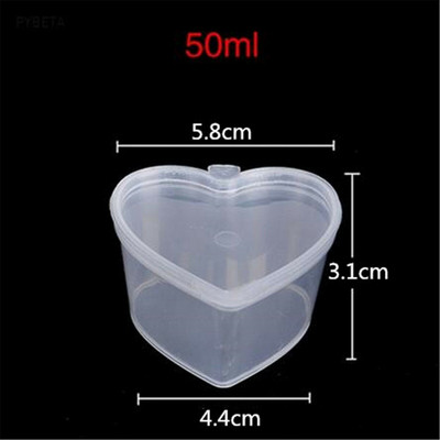 10 X vienreizējās lietošanas salātu mērces uzglabāšanas kastes konteiners ar vākiem 30/50/90 ml 3 forma